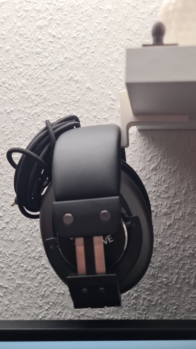headset halter by markuswelschke household office headsethook haken 3d print model - Mito3D