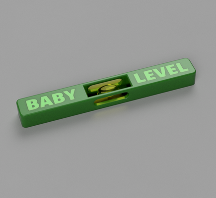 baby level by bc designs tools measure babylevel tool magnets 3d print model - Mito3D