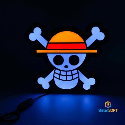 luffy one piece led lamp by smart3d gabriel gomes household decor anime lampshade ledlamp naruto 3d print model - Mito3D