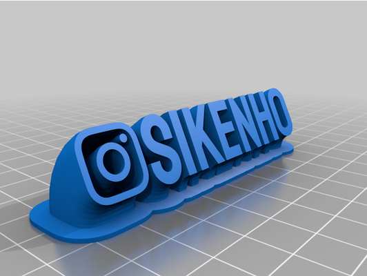 sikenho sweeping by moore3dcreations art signs & logos nameplate 3d print model - Mito3D