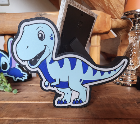 rex licht box by bild it haushalt dekor dinosaurier leuchtkasten niedlich lampe kinder 3d print model - Mito3D