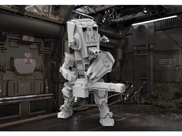 star kriege gundam atst gehhilfe roboter dreadnaught geteilt by cschmiett spielzeuge spiele zeichen krieg sterne atat kriegshammer warhammer40k 3D print model - Mito3D