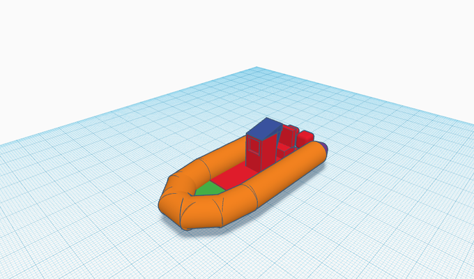 inflável barco by nebulosa impressão passatempo faça veículos barcos 3d print model - Mito3D