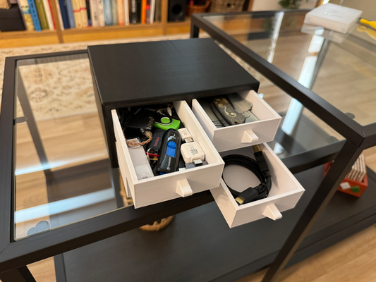 minúsculo escritorio vestidor almacenamiento organizador by vico d casa modelos accesorios accesorio mesa cajón cajones organización caja almacenaje contenedor 3d print model - Mito3D