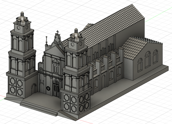 katedral bazilika of st lawrence noel baba cruz bolivya by ürdün gözetmen tasarımlar minyatürler mimari bina kilise katolik santa güney amerika 3d print model - Mito3D