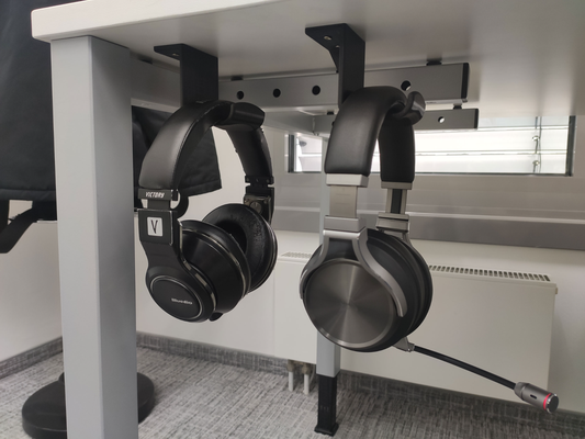 underdesk kopfhörer halter unterstützung neu gemischt by julienk0 haushalt büro headphonehanger untertischmontage 3d print model - Mito3D