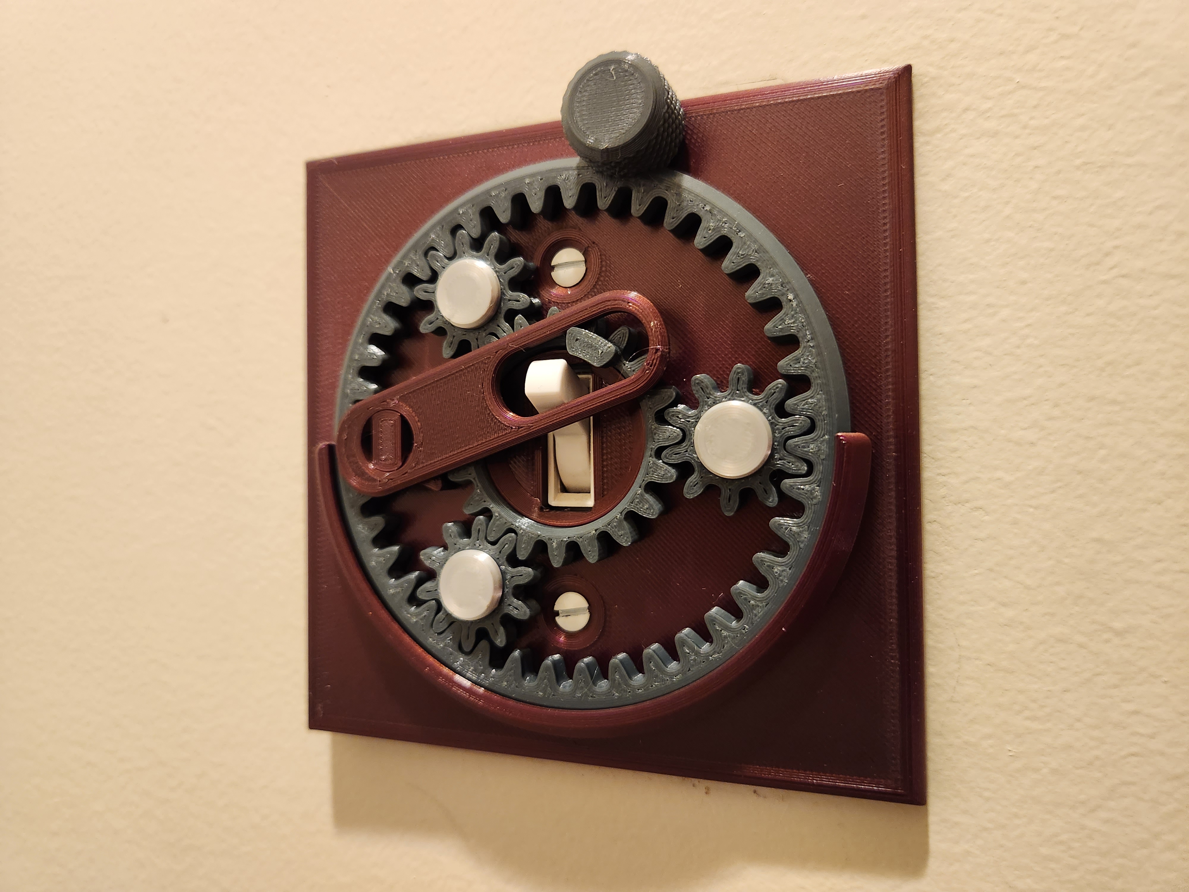 planetary gear light switch cover by squinn household house models wall lights lightswitch planetarygear lightswitchcover switchplate switchplatecover planetarygears lightswitchplate planetarygearholder 3D print model - Mito3D