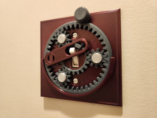 planetary gear light switch cover by squinn household house models wall lights lightswitch planetarygear lightswitchcover switchplate switchplatecover planetarygears lightswitchplate planetarygearholder 3d print model - Mito3D