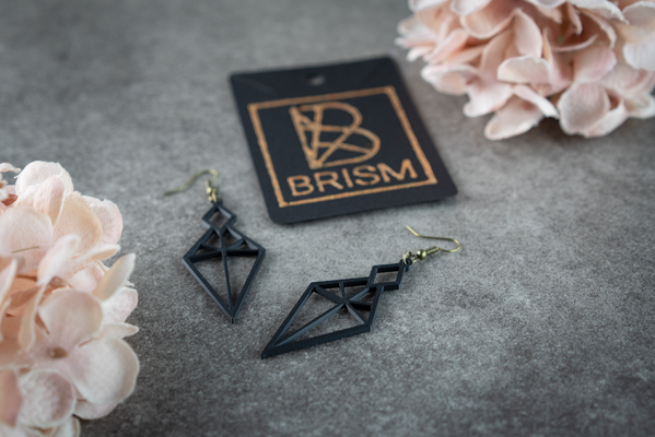 brism earrings dagger by de fashion jewelry design minimalistic easy to print 3d print model - Mito3D