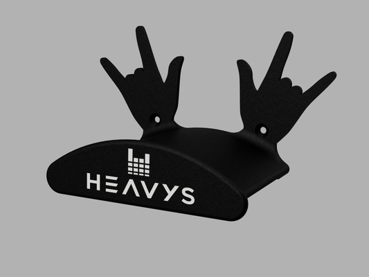 heavys headphone wall bracket by dudis00 hobby & diy music wallbracket headphones heavymetal heavy 3d print model - Mito3D