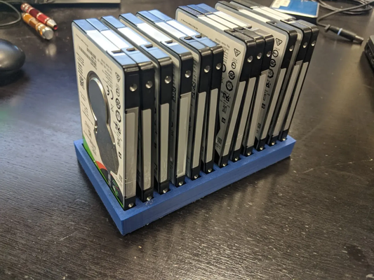 25 hard drive rack by clickonpc tools organizers harddrive holder 3d print model - Mito3D