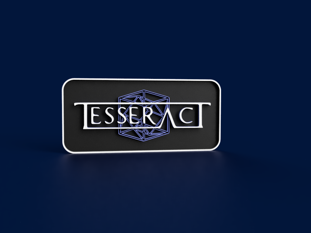 tesseract gruppo musicale logo by dudis00 arte segni loghi parete muraria 3D print model - Mito3D