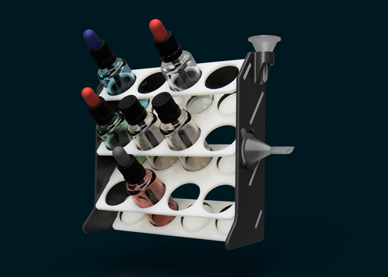 30ml bottle rack by dudis00 tools organizers shelf 30mm vape 3d print model - Mito3D