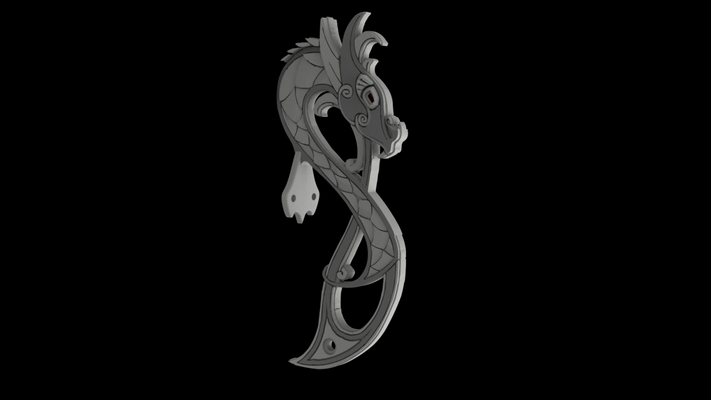 viking dragon ornement by dudis00 art modèles sculpture norrois norvégien norsémythologie norseman 3d print model - Mito3D