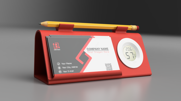 cartão suporte higrômetro by dudis00 ferramentas organizadores 3d print model - Mito3D