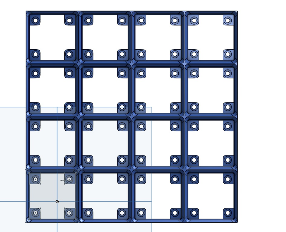 gridfinity grundplatte 4x4 magnet löcher by madness3d werkzeuge veranstalter gitter endlichkeit gridfinitybin gridfintiy gridfinitygrundplatte gridfinitymagnet magnetplatte magnetisch magnete magnetbox magneticholder magnetischer teilehalter organisation organisieren organisiert 3D print model - Mito3D