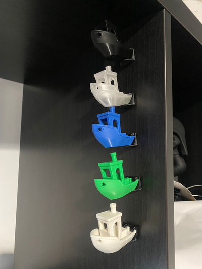 3d benchy wall display by cesar pacheco household decor 3dbenchy 3d print model - Mito3D