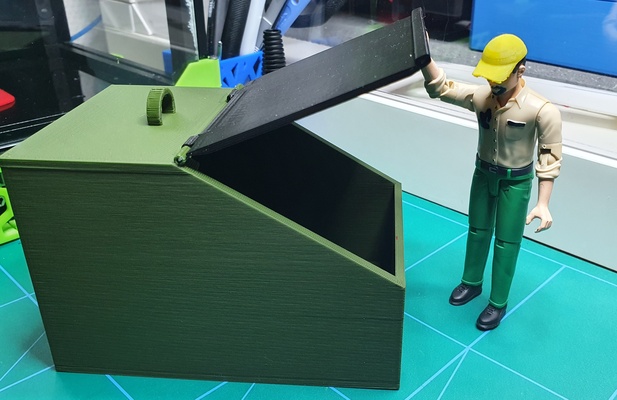 basura contenedor escala modelos diorama 1 14 16 12 10 by 75echo pasatiempo bricolaje diy robótica rc reciclar ingenieria casa muñecas construcción calle miniaturas cubo 3d print model - Mito3D