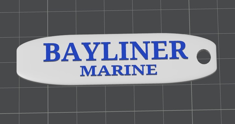 bayliner marine schlüsselhalter by 75echo hobby diy sport draußen boot schlüsselanhänger 3d print model - Mito3D