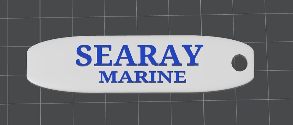 searay marino portachiavi by 75echo passatempo fai sport all'aperto barca 3d print model - Mito3D