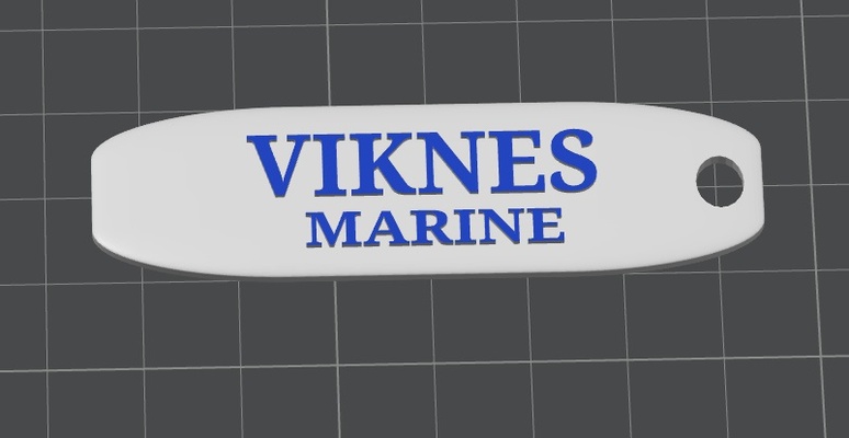 viknes marine keyholder by 75echo hobby & diy sport outdoors boat keyfob 3d print model - Mito3D
