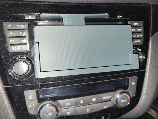 car phone holder nissan remixed by 75echo tools gadgets rougue qashqai cd 3d print model - Mito3D