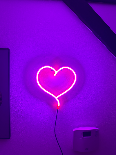 heart neon sign by thingspatprinted art signs & logos love valentinesday valentinesdaygifts loveheart 3d print model - Mito3D
