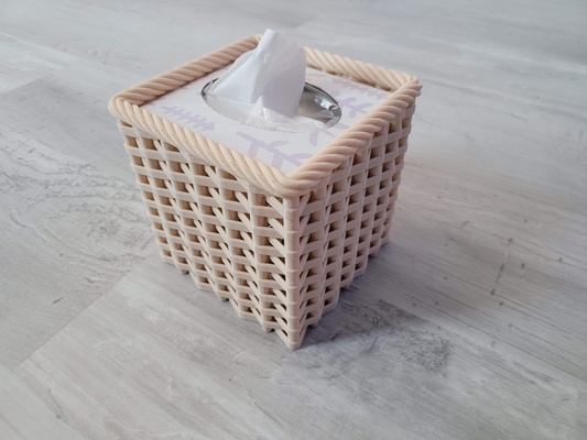 tissue box basket by mocodroid household decor dispenser tissueboxholder 3d print model - Mito3D