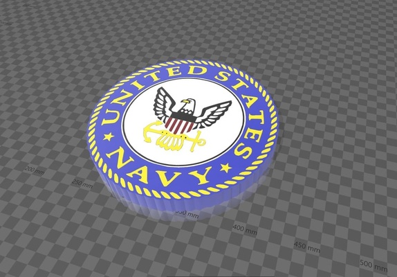 us navy logo multi color modifier by oliver1071 art signs & logos 3d print model - Mito3D