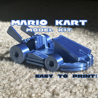 go-kart model kit - mario kart 8 by crafters hobby & diy vehicles go racecar vehicle card assemble toy easy video game gift car build 3d print model - Mito3D