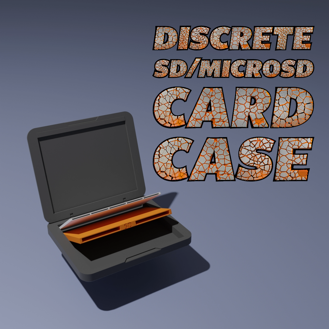 modular discreto sd microsd cartão caso by charlesmcgee 3d impressora acessórios bainha recipiente armazenamento portador microsdcardholder 3D print model - Mito3D