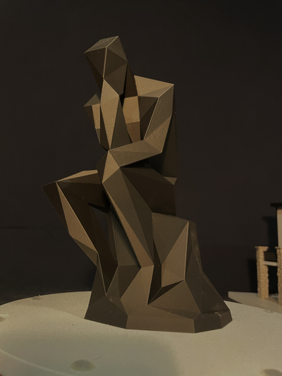 poli pensador estátua fracasso 3 apoia by maximvirgílio casa decoração estatueta estátuas decorações suporte nosupports estante escritório escrivaninha acessórios 3d print model - Mito3D
