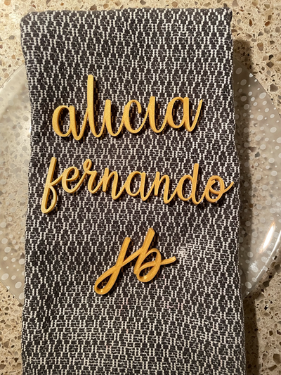 3d-printable cursive names stand out in 3d by jb art signs & logos wedding tag tags 3d print model - Mito3D