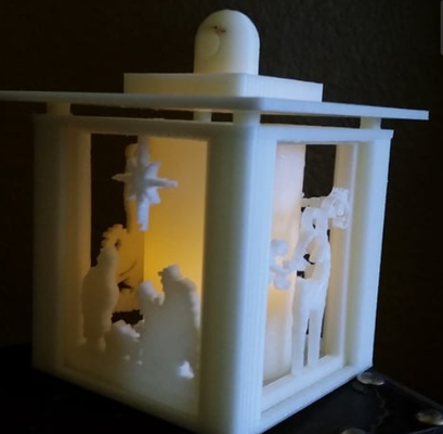 holiday lantern swappable panels by maker dave art models light christmas holidays 3d print model - Mito3D