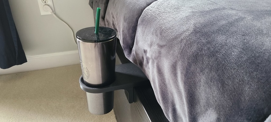 ikea malm bed cupholder by thebaseddoge household house models thingiverse starbucks ikeamalm ikeamalmbed 3d print model - Mito3D