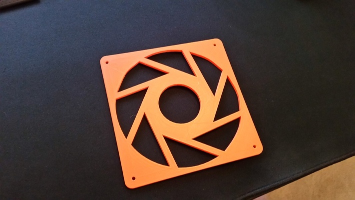 aperture style 140mm fan grille by thebaseddoge tools gadgets portal 120mm watercooling thingiverse fangrille aperaturescience 3d print model - Mito3D