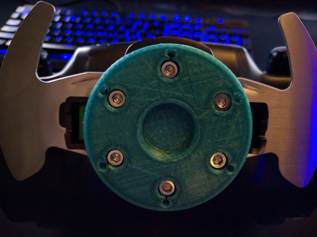 logitech g27 g29 to universel roue adaptateur by thebaseddog loisir diy électronique simracing chose universelle centre volant simhub logitechg27 logitechg25 3D print model - Mito3D