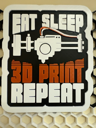 eat sleep 3d print repeat sign by bpersall6 art signs & logos artwork decor 3d print model - Mito3D
