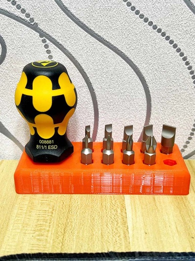 wera stubby esd screwdriver stand holder by apphero tools organizers screwholder screwbit 3d print model - Mito3D