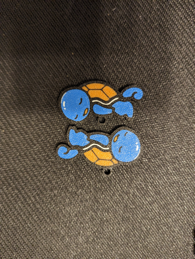 sleeping squirtle keychain by willprintsthings art 2d pokemon 3d print model - Mito3D