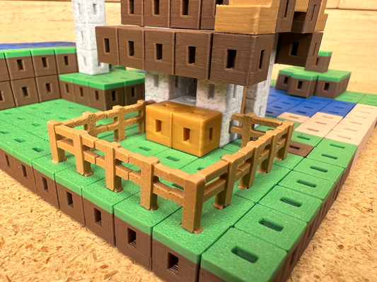 designcraft - fences by toys & games fence fencing building blocks minecraft 3d print model - Mito3D