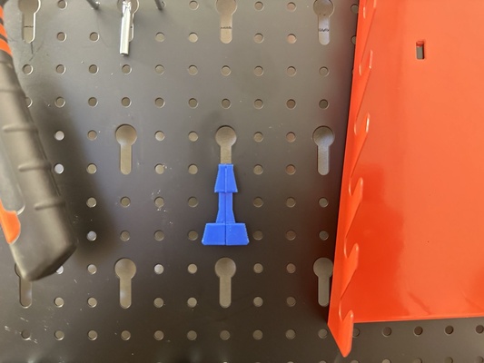 sy's peglock - garage pegboard tool attachment remixed by giuliolibrando tools peg template pegboardmount 3d print model - Mito3D