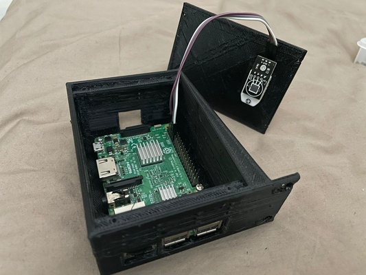 frambuesa pi 3b+ 4 1u estante montar dht22 sensor by giuliolibrando pasatiempo bricolaje diy electrónica temperatura servidor thingiverse 3d print model - Mito3D