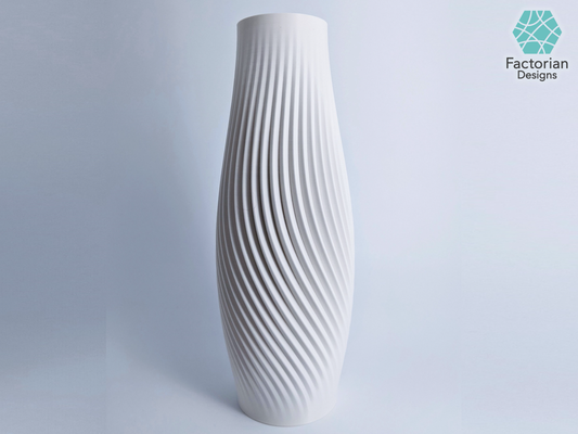 moderne vase doux ajouter style to accueil maison décor high resolution 3d printable stl fichier by factorien dessins ménage mode spirale minimaliste fleur impression bureau cuisine salon 3d print model - Mito3D
