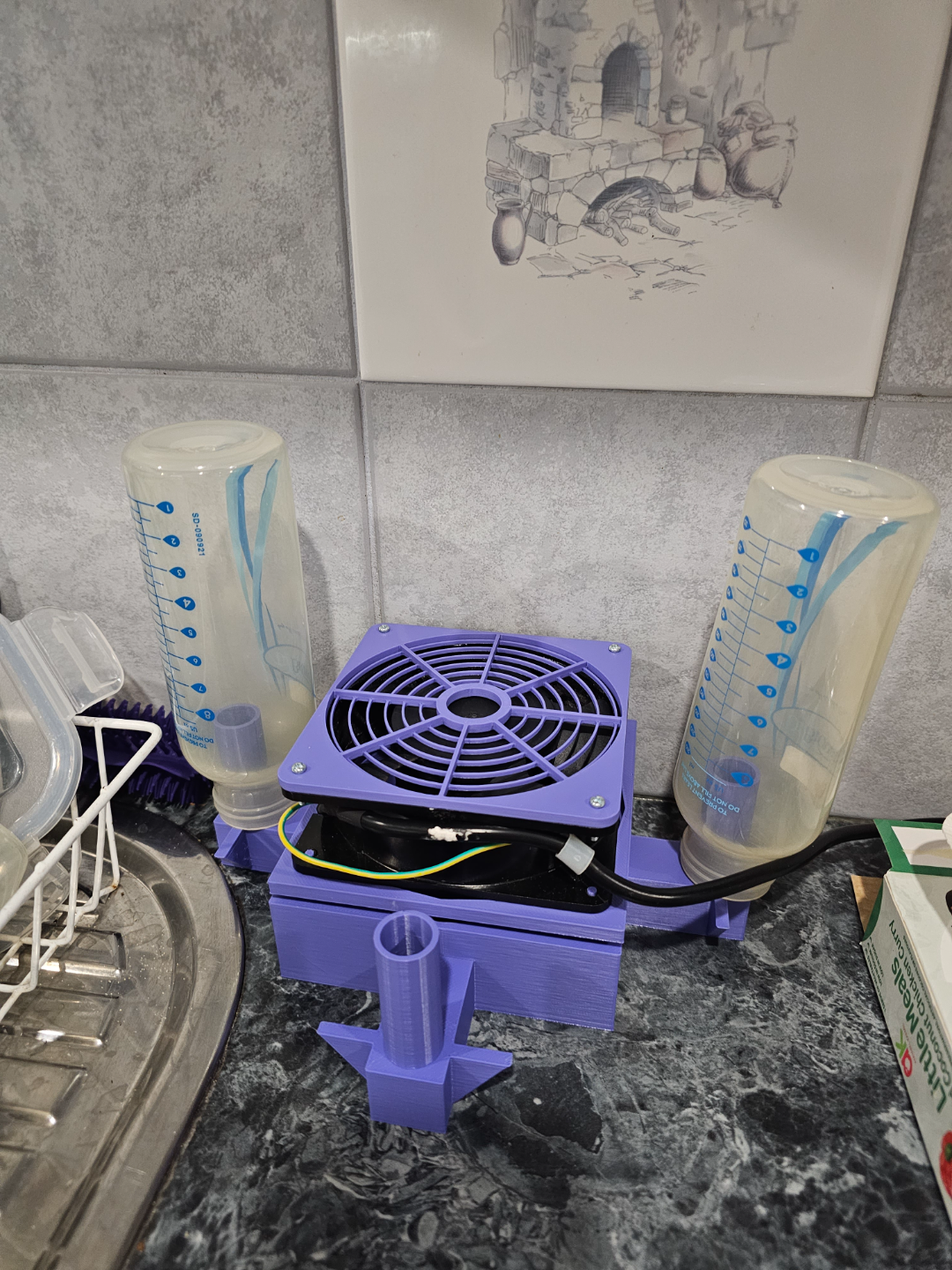 triple bottle dryer - 120mm fan by samlonergan household house models baby bottledryer 3D print model - Mito3D