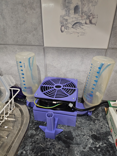 triplicare bottiglia asciugatrice 120mm fan by sam lonergan domestico casa modelli bambino asciugabottiglie 3d print model - Mito3D