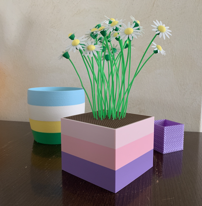 bijoux boîte fleurs by lab 3d mode vase fleur x1 x1c p1p a1 3d print model - Mito3D