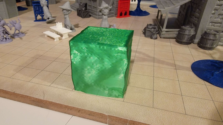 gelatinoso cubo by cyberskunkstudios miniature creature esploratore dndminiature dnd dungeons and dragons gelatinosincube rpg tavolo giochi gioco 3d print model - Mito3D