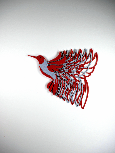 kolibri kunst by 3dprintbunny 2d 3d print model - Mito3D