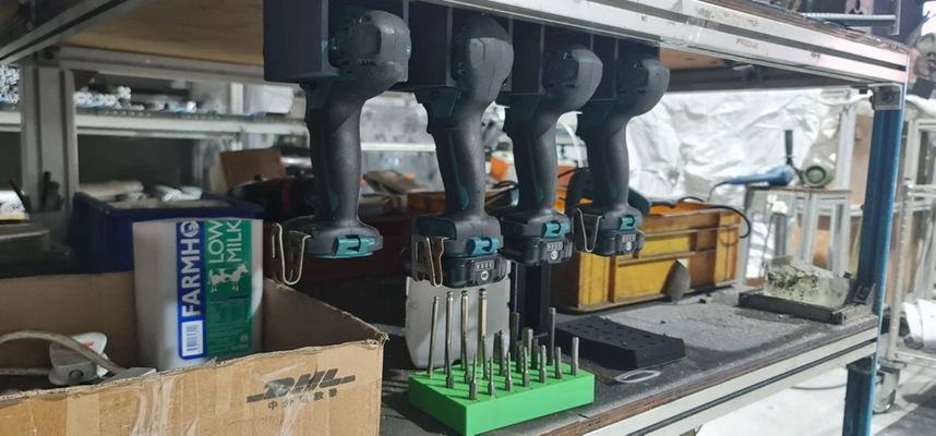 shorter drill holder smaller tools makita 12v cxt remixed by marcusmxk organizers tool toolholder 3d print model - Mito3D
